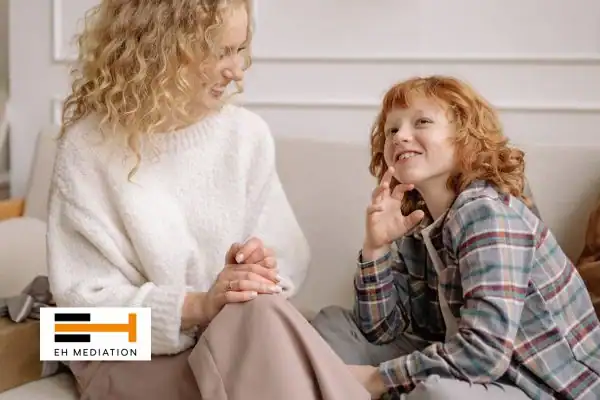 Happy mother and child after sorting child arrangements mediation Lytham St Annes